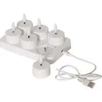 Star Trading LED Teelicht 6 Pack Flamme, Weiß, Schlafzimmer, Esszimmer, Wohnzimmer, IP20, 6 Glühbirne(n), LED, Warmweiß