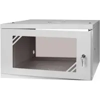 Direktronik Rack Cabinet 19" 6U 450mm Glass Door Gray RC19-6U-450GG Stalflex