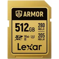 Lexar Professional Gold Armor SD-Karte UHS-II V60 R280/W210 MB/s IP68 – 512GB