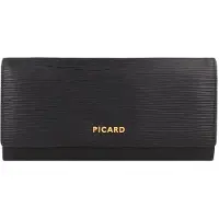 PICARD Leder Geldbörse Calais 1 Flap Wallet Schwarz