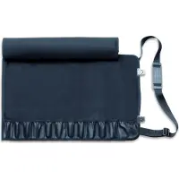 F. Dick Rolltasche ohne Inhalt (Tasche unbestückt, mit 12 Fächern, genarbte Lederoptik / Kunstleder