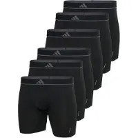 Adidas Herren Boxershorts, 6er Pack - Boxer Briefs, Active Micro Flex Eco, Logo, einfarbig