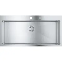 GROHE K800 120-S, Aufsatzwanne, Rechteckig, Edelstahl, Edelstahl, 1 Becken, Rechteckig