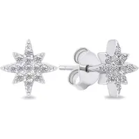 Brilio Silver Silver earrings with zircons Stars EA623W