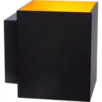 Lucide Eckige Wandleuchte Xera in schwarz, gold, G9