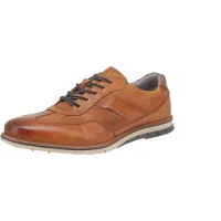 Bugatti Herren Sneaker, Männer Schnürer, Wechselfußbett,schnürschuhe,Halbschuhe,Freizeitschuhe,Schnuerschuhe,Schnuerer,Cognac (6300),48 EU / 12.5 UK