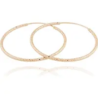 JVD Gold plated silver earrings rings SVLE0216XD5RO - Diameter: 4.5 cm