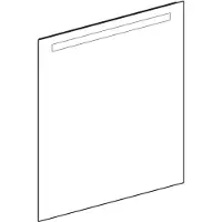 Geberit Lichtspiegel OPTION BASIC SQUARE LED-Bel oben Alu eloxiert 800x900x32mm