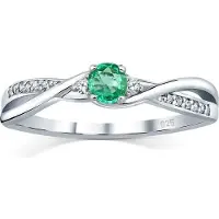 Silvego Silver Ring With Real Natural Emerald Jjjr1100er