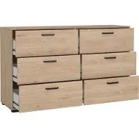 Ebuy24 Sofia Kommode 6 Schubladen Eiche Nachbildung.