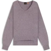 BOSS für Damen. 50550464 Rosa Fondyssa-Pullover (S), Lässig, Polyamid