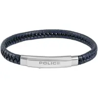 Police PEAGB0009505 Herrenarmband Indy II Leder Dunkelblau