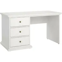 Dmora Schreibtisch - Weiß 61,6x130x73,9h cm
