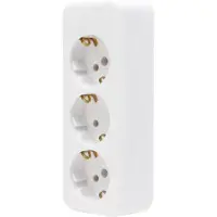 Kopp Steckdosenleiste ohne Schalter 3fach Arktis-Weiss ohne Stecker 120301007