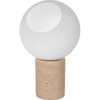Lucide Tischlampe Davin, creme / amber, für Wohn- / Esszimmer, Stein, Tischlampe