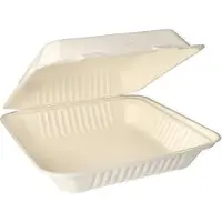 Papstar 25 Menüboxen, Zuckerrohr "pure" ungeteilt 7,9 cm x 15,5 cm x 23 cm weiss