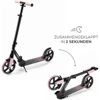 Kinderkraft FREELY Scooter Pink – klappbarer Cityroller für Kinder ab 5 Jahren & Erwachsene bis 100 kg