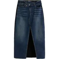 Desigual Jeansrock Twisted 25WWFD03 Dunkelblau Regular Fit
