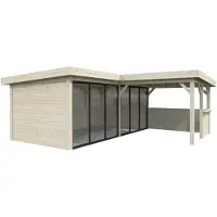 Palmako Pavillon Lenna Slide Plus 24,9 m² Set 722 588 x 588 cm natur