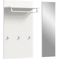 Ebuy24 Jam Garderobenmöbel Set 2 Teile weiß.