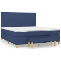 Syfax Boxspringbett mit Matratze Blau 160x200 cm Stoff