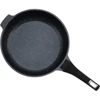 GSW Bratpfanne – Geeignet für alle Herdarten, inklusive Induktion – – TITANIUM GRANIT Advanced – Ø 24 cm – Massives Aluminiumguss – PFAS-frei – Schwarz