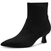 Marco Tozzi Damen Stiefelette mit Trichterabsatz 2-25314-45, Größe:38 EU, Farbe:Schwarz