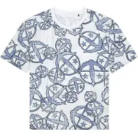 Schiesser Kurzarmshirt "150 Years" Rundhalsausschnitt, Baumwolle, Allover-Print