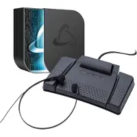 OM System | Olympus AS-9100 Transcription-Kit, inkl. Fußschalter, Kopfhörer, Software