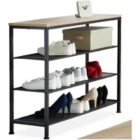 TecTake - Schuhregal Portsmouth Industrieleuchte - 404288