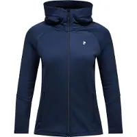 Peak Performance Damen Essential Midlayer Zip Hood Blue Shadow - L