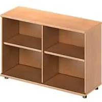 Schäfer Shop Regal TETRIS WOOD, 2 OH, Höhe inkl. Gleiter, B 1200 mm, Buche-Dekor