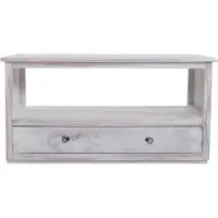 Mendler TV-Rack Fernsehtisch Lowboard TV-Regal, Shabby-Look, Vintage weiß