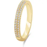 Brilio Silver - Sparkling gold-plated ring with clear zircons RI059Y - Circuit: 54 mm