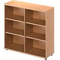 Schäfer Shop Regal TETRIS WOOD, 3 OH, Höhe inkl. Gleiter, B 1200 mm, Buche-Dekor