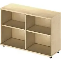 Schäfer Shop Regal TETRIS WOOD, 2 OH, Höhe inkl. Gleiter, B 1200 mm, Ahorn-Dekor