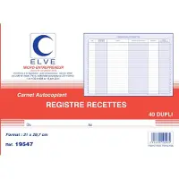 ELVE Manifold "Recettes: auto-entrepreneurs", 40 feuillets