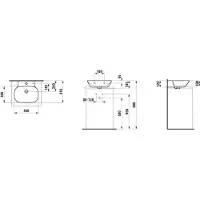 Laufen H8163007581111 Aufsatz-HWB INO 450x410x145