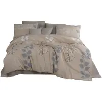 L'essentiel Maison , Henna, Ranforce King-Size-Bettbezug-Set (FR), Beige, 100 % BAUMWOLLE RANFORCE, 240 x 220 cm