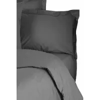L'essentiel Maison , Anthracite, Ranforce King-Size-Bettbezug-Set (FR), Anthrazit, 100 % BAUMWOLLE RANFORCE, 240 x 220 cm