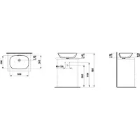 Laufen H8123027581091 WT-Schale INO 350x500x145