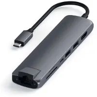 Satechi ST-UCSMA3K, Kabelgebunden, USB 3.2 Gen 1 (3.1 Gen 1) Type-C, 60 W, 10,100,1000 Mbit/s, Schwarz, 4K Ultra HD