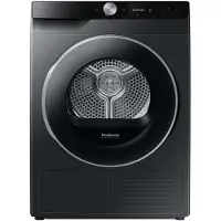 Samsung Series 6 DV90DG6845LB, Freistehend, Frontlader, Wärmepumpe, Schwarz, Drehregler, Berührung, Schwarz