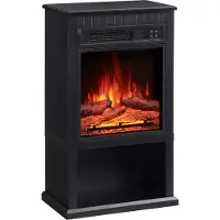 Balderia Elektrokamin Standkamin Ember – Heizung bis 2000 W, schwarz