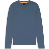 Hugo Boss Langarmshirt "TChark" Rundhalsausschnitt, Regular Fit, mit BOSS-Logo