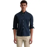 Marc O'Polo Marc OPolo Langarmhemd regular fit aus Bio-Baumwolle, Button-down-Kragen, mit Struktur