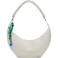 Desigual Beige Damentasche mit halben Logo und abnehmbaren Schultergurten