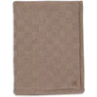 Jollein Decke 75x100 cm Box Knit/Velvet, Milky Coffee