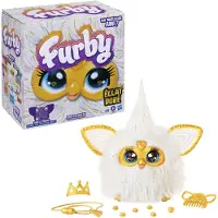 Furby Golden Glow, sprachaktiviertes, im Dunkeln leuchtendes Plüschtier, interaktives Spielzeug, ab 6 Jahren