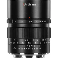 7artisans 75mm f/1.4 Nikon Z - Zwart